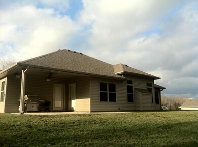 covered rear porch