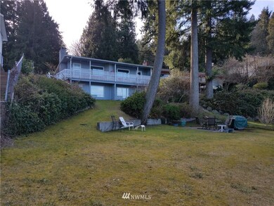View back at the house from the water.