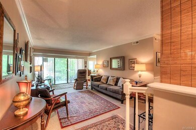 Family room with patio doors to balcony