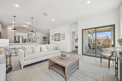 Great room with vaulted ceiling