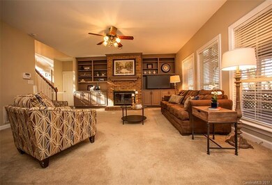 Large living room with gas fireplace and terrific 