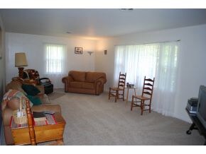 Living room with new carpet