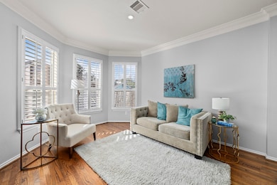 Front living room with bay window.