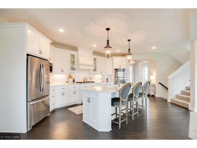 Custom designed kitchen with large center island, 