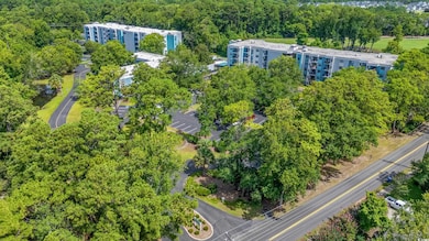 Drone / aerial view of apartment complex / building