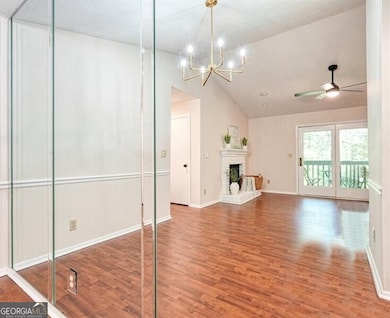 Wall of mirrors reflects light and add drama