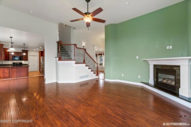 Living room open to kitchen