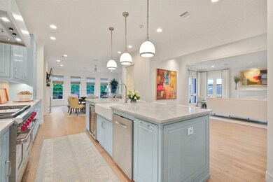 Another view of kitchen with Taj Mahal counters an