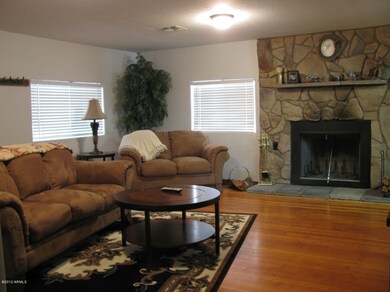 Living Room with original Fireplace