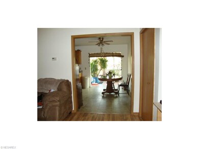 View from front door, thru the living room, into t