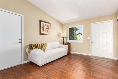 Front room with entry to garage