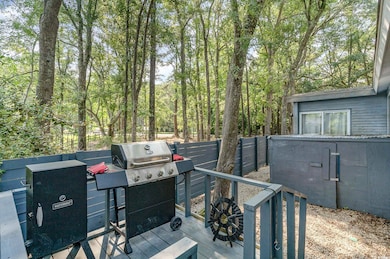 View of wooden deck