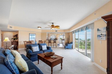 Open floor plan has combined lving and dining room