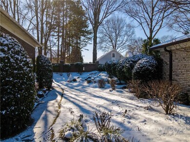 Side yard. Waterfall / Water feature at right at rear. Currently winterized.
