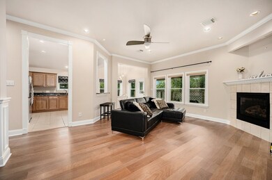 The family room, bathed with sunlight during the d