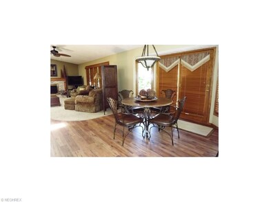 View of living room and dinette from the kitchen. 