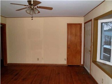 Living room with hardwood floors.