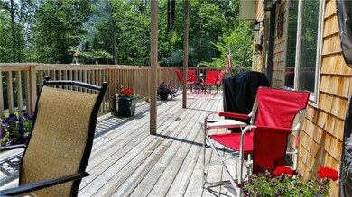 Enjoyable deck overlooking the yard.
