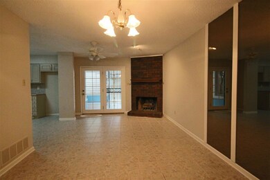 Dazzling dining room with a fireplace!