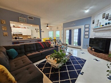 Wide open living room located on the first floor.