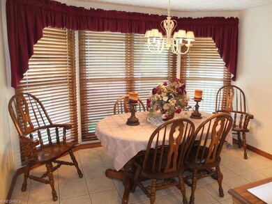 Dinette with ceramic tile floor and great view of 