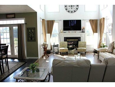 Living Room. Open living room with propane firepla