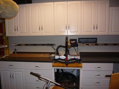 Heated garage with built-in workshop and