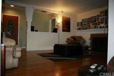 living room with fire place