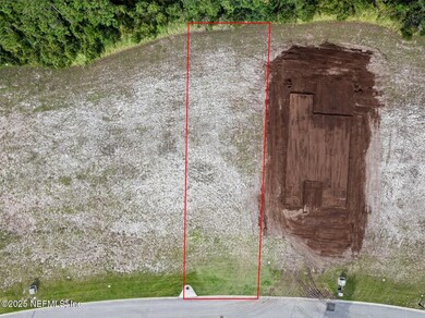 Aerial view with red outline