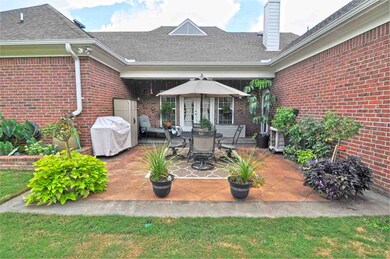 The custom patio is perfect for entertaining