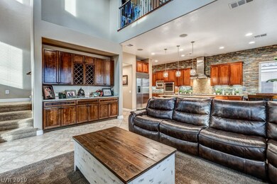 Storage cabinets with Wine rack and Kitchen behind