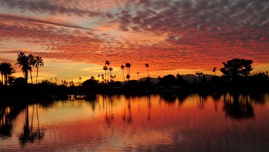 Beautiful view of View Point Lake at sun