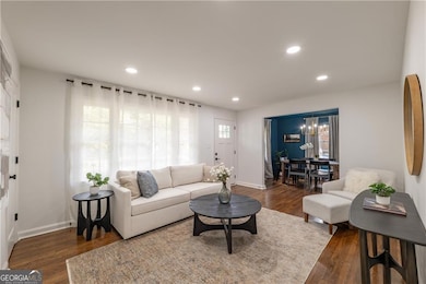 Step through the welcoming blue front door into a