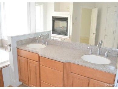 Double vanity sinks, solid surface, chrome fixture