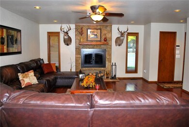 Updated fireplace can be used with gas logs or woo