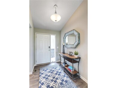 A warm and welcoming entrance to the home, which w