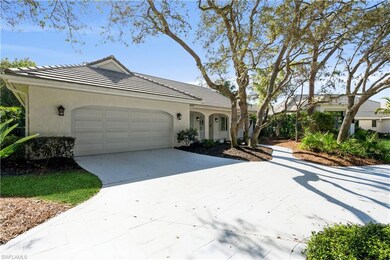 Single story home with a garage