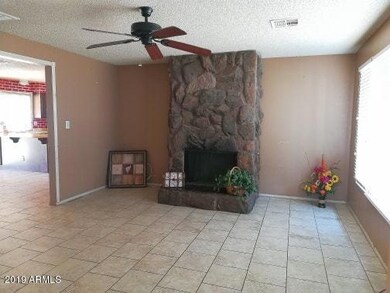 living room with fireplace