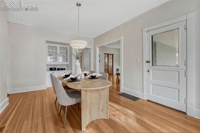 Dining room with built in china cabinet for displa