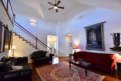 The office is located just off the living room behind french doors!