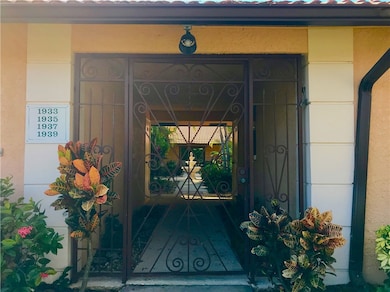 Locked gated entry to courtyard.  Only 4 residence