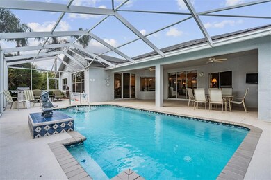 Refreshing and sparkling pool with waterfall