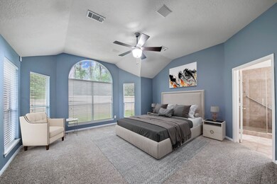 Oversized primary bedroom located on its own back wing of the house
*virtually staged*
