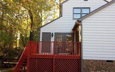 Backyard deck.