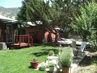 Backyard is relaxing with beautiful grass (as is f