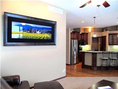 Living room and kitchen.