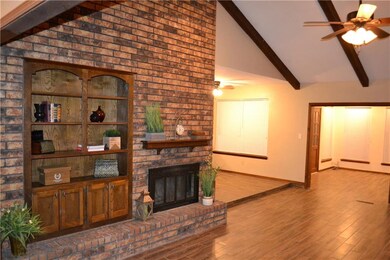 Gas wood burning fireplace with storage