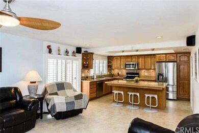 Open floor plan flows into living room
