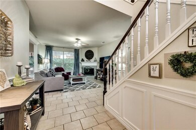 From the entry, looking into living room.