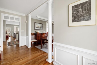 Hallway featuring light hardwood / wood-style floo